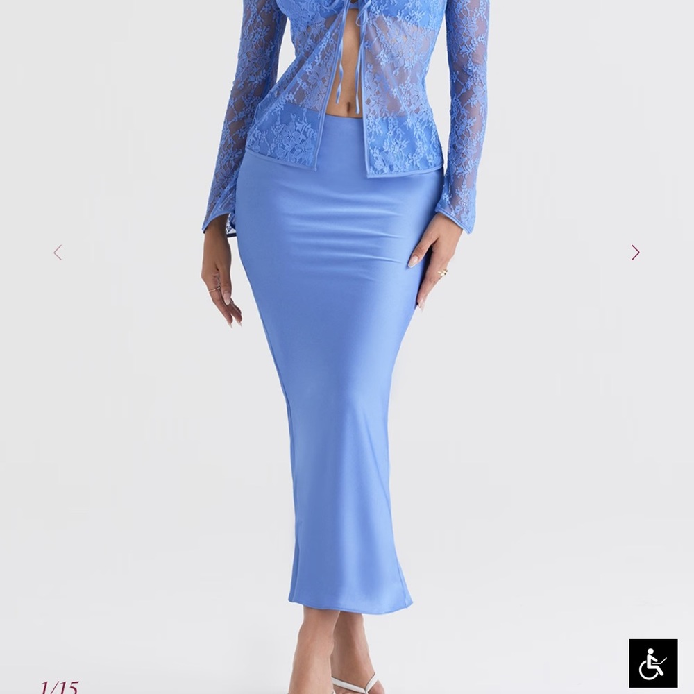 House of CB blue maxi skirt